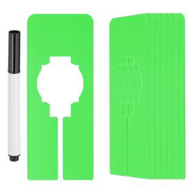 Uxcell 683867463531 8pcs Rectangle Clothes Dividers 5 Inch Clothing Rack With Pen Green