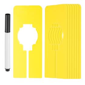 Uxcell 683867473783 16pcs Rectangle Clothes Dividers 5 Inch Clothing Rack With Pen Yellow