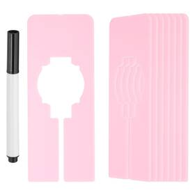Uxcell 683867474087 16pcs Rectangle Clothes Dividers 5 Inch Clothing Rack With Pen Pink