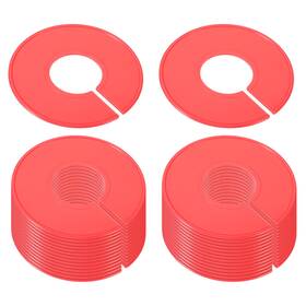 Uxcell 724117237806 30pcs Clothes Dividers Clothing Rack Size Round Separator Red