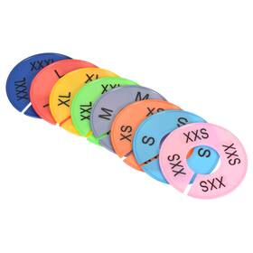 2xs-3xl Uxcell 782685772037 8pcs Clothes Dividers Round Sorting Wardrobe Size Separator Multicolor