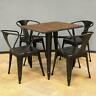 V5cp78jceo Amerihome Dining Table Set Durable Dark Elm Wood 0027077801125