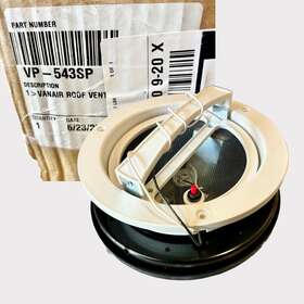 Vp-543sp Ventline 543sp New Vanair Trailer Roof Vent With 12v Fan 6-1/4 Inch Diameter - Smoke