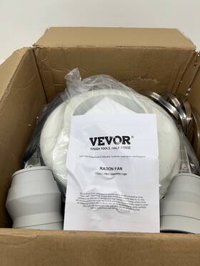 Vevor 077685401279 4 To 4.5 Inch Radon Mitigation Fan System With 2 Couplers