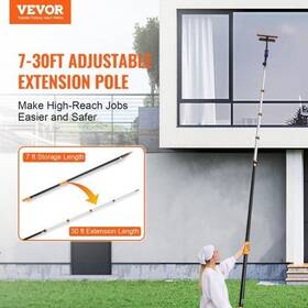 730ycgtyzgjspfz03v0 Vevor Telescoping Extension Pole 7 To 30 Ft Multi-purpose For Painting Dusting