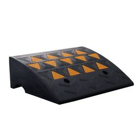 Vevor 840349902739 Rubber Curb Ramp 6 Inch Rise Height Sidewalk 14.6 Width 19.3 Leng