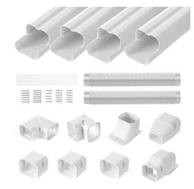 Bsksqftskdgxaz41jv0 Vevor Mini Split Line Set Cover 3 Inch W X 17.6ft L Pvc Ftpipe Cover-nob