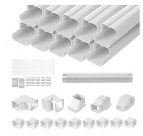 Bsksqftskdgxb3x6av0 Vevor Mini Split Line Set Cover 3 Inch W 17.7 Ft. L Pvc Pipe Cover-nob