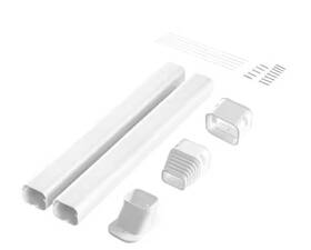 Bsksqftskdgxvbqruv0-250219 Vevor Mini Split Line Set Cover 3 Inch W 7.4ft L Pvc Pipe