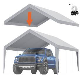 Ckpb13x20fth5kuz0v0 Vevor Carport Replacement Canopy Cover 13 X 20 Ft Garage Top Tent Shelter Tarp