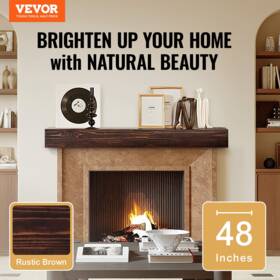 Fbjxblj48ycf8905gv0-33073685 Vevor Fireplace Mantel Wood Shelf Floating Rustic 48 Inch Brown