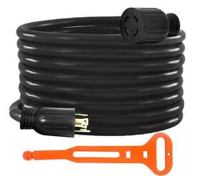 Fdjycx20ft30a0001v1 Vevor Generator Power Cord 20 Ft. 30 Amp 10awg/4c Sjtw Nema L14-30-nob
