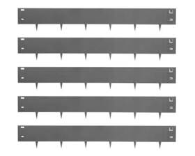 Pzych5pcs5 Vevor 391l4xv0 Steel 5-piece Metal 5 Inch X 39 Garden Edging Border Gray Lawn Edge