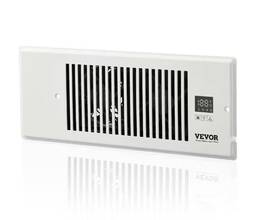 Zcztqfsb412in1cl6v5 Vevor Register Booster Fan Fits 4 Inch X 12 Holes White-nob