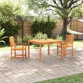 3375684 Vidaxl Garden Dining Set 3 Pcs Brown Solid Acacia Wood