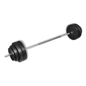 90372 Vidaxl Barbell With Plates Set 132 Lb