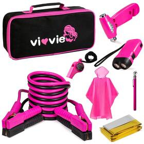 Vioview Vv-35 Roadside Emergency Car Kit For Vehicles Safety With Jumper Cables S