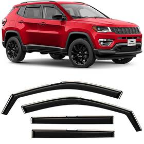 200475 Voron Glass In-channel Extra Durable Rain Guards For Jeep Compass 2017-2025 Window Defle