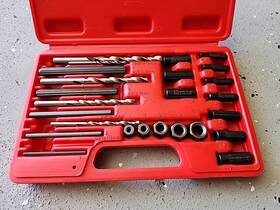 Sfdg-ate-93190 Voyager Tools 25 Pieces Screw Extractor/ Drill And Guide Set Bolts Fastener Remover