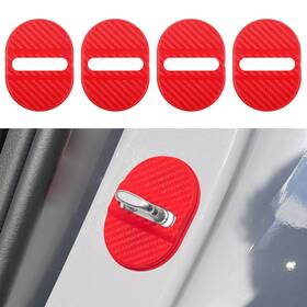 Vvag 683304103020 4pcs Car Door Lock Latches Cover Carbon Fiber Protector A