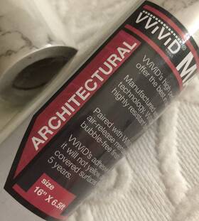 X00153sn3x Vvivid Marble Architectural Film - 2 Rolls Nip 16 Inch X6.5 Ft White Grey Gloss