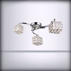 Sw3126-390-m Warehouse Of Tiffany Whse Rl8088 Liel 3-light Glass 22 Chrome Ceiling Lamp