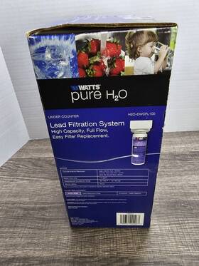 Dwcfl100 Watts Premier 099351000067 Pure H2o Full Flow Under Sink Lead Filtration System 4000 Gal H20