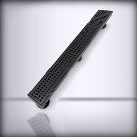 48in06amb Webang 48 - Inch Shower For Linear Black Drain Rectangular Floor Matte