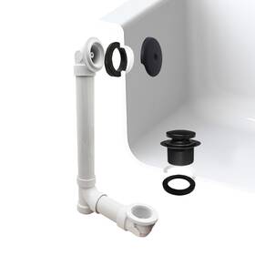 A49321-62 Westbrass 14 Inch Sch. 40 Pvc Bath Waste And Overflow Assembly With One-h