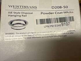 D208-50 Westbrass 4-1/4 Inch Standard Kitchen Sink Waste Disposal Flange 1-pack