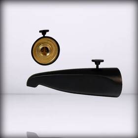D3111-62 Westbrass - 8-1/2 Reach Wall Mount Tub Spout With R Matte Black 1 Pac