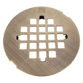 D319-06 Westbrass 4-1/4 Inch Antique Od Casper Brass Snap-in Shower Strainer Grid