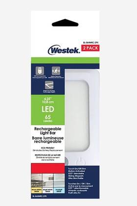 Westek 070686007389 Rechargeable- Touch And Motion Activation Under Cabinet Light 2-pk