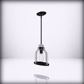 6129700 Westinghouse Cindy Vintage-style 1 Light Indoor Mi Matte Black 1-light