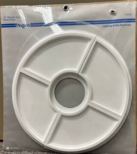 77034 Westinghouse 16 Inch Rosette Split Ceiling Medallion White Paintable