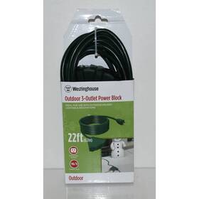 T28380 Westinghouse Outdoor Extension Cord With 3 Outlet 22ft