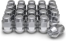1707s-20am Wheel Accessories 313090925925 Chrome M12x1.50 Bulge Acorn Lug Nut 20 Count Pack Of 1