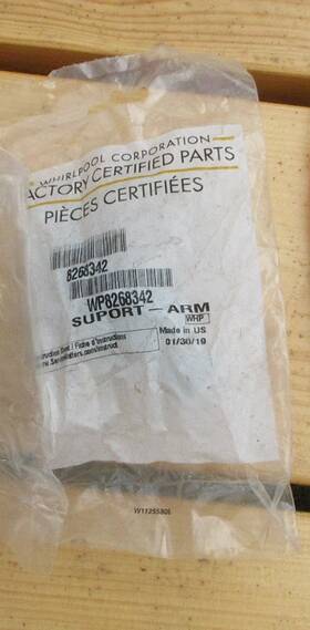Wp8268342 Whirlpool 8268342 Dishwasher Support Arm