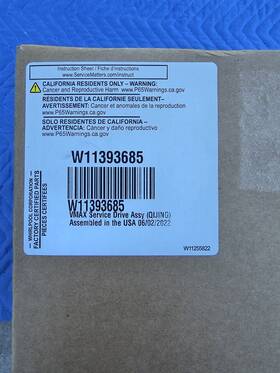W11393685 Whirlpool Washer Transmission Gearcase