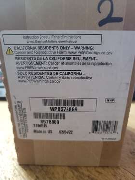 Wp8578869 Whirlpool New Oem Timer