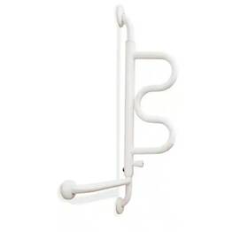 White 897564000849 Stander 40 Inch Curve Grab Bar In Iceberg