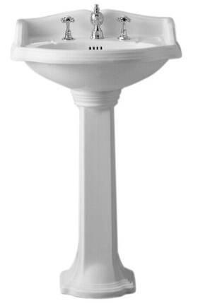Ar814-ar815-3h Whitehaus Isabella Collection Traditional Pedestal With An Integrated Small Oval Bowl
