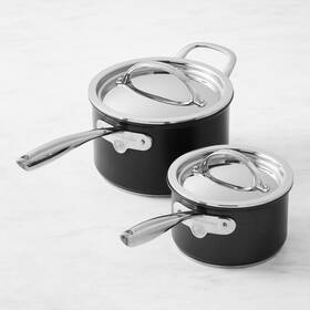 8711106 Williams Sonoma Signature Thermo-clad Stainless-steel Nonstick Saucepan Set 2 And 4-qt