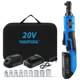 Wt-qs-pt56701 Wisetool 20v Cordless Electric Ratchet Wrench Set 3/8 Inch Power Kit With 2
