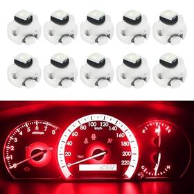 Wo-475-icdg Wogomz 10pcs T3 Neo Wedge Led Car Instrument Cluster Dashboard Gauge Bulb 8mm Red