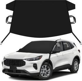 Snow-003 Wookoz Windshield Cover For Ice And Snow Heavy Duty 600d Frost Guard Black