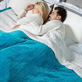Woomer 973497697005 Electric Heated Throw Blanket Soft Flannel Fast Heating With