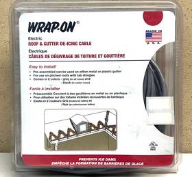 14100 Wrap-on New Roof &gutter De-icing Cable Kit 100ft Grey Prevents Ice Dams Usa