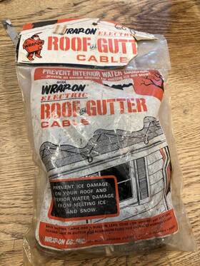 Gc60 Wrap-on Electric Roof Gutter De-icing Cable Kit 60ft For Ice Dams