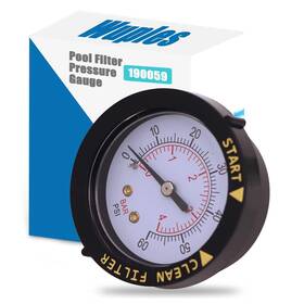 190059 Wuples Pool Filter Pressure Gauge Pentair Rear Mount 1/4 Inch Npt